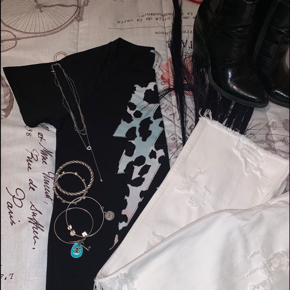 Lightning Bolt Black Top